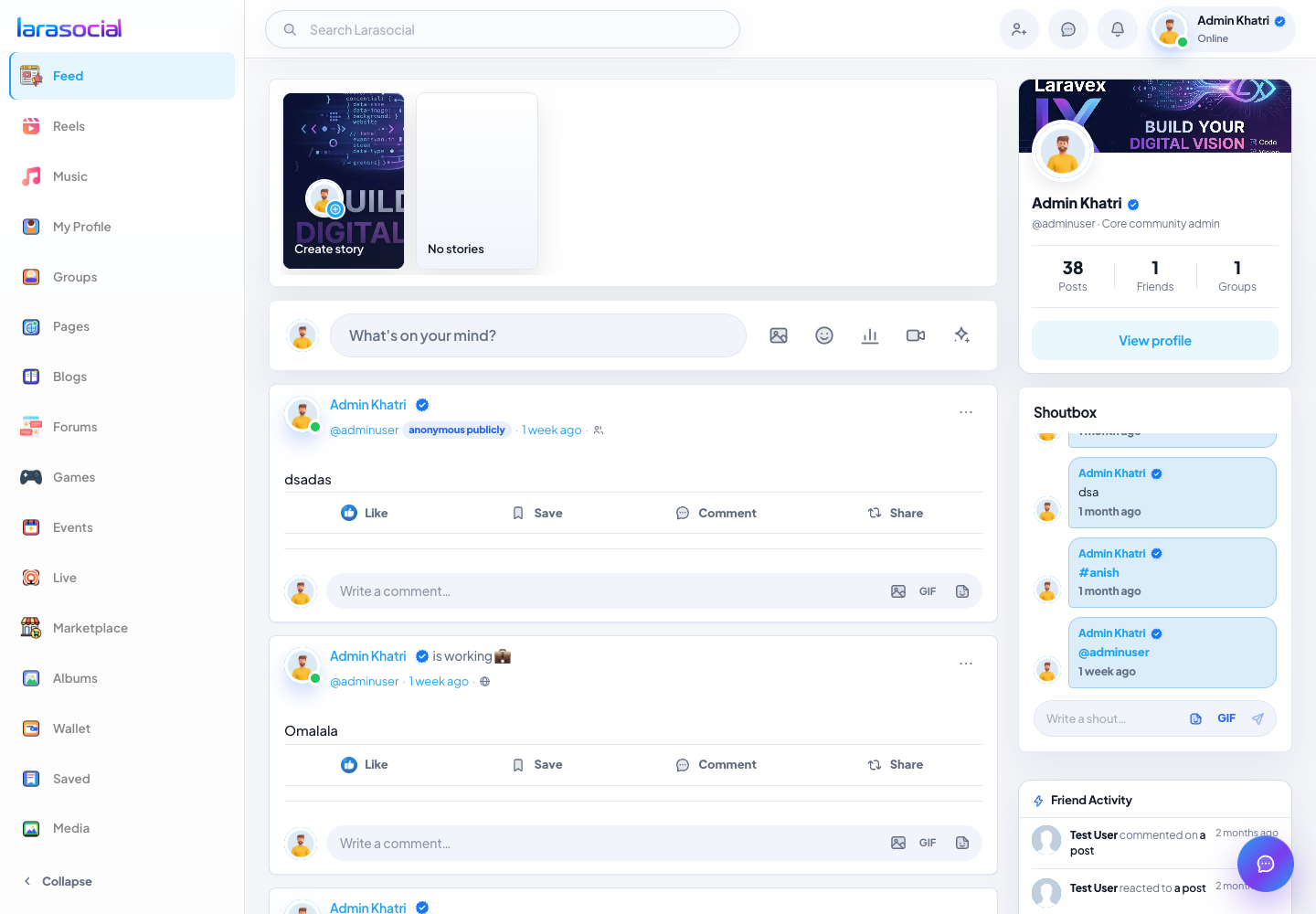 Feed and composer